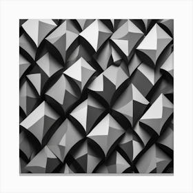 Abstract Black And White Geometric Background Canvas Print