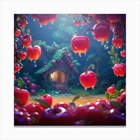 Apple House In The Forest Canvas Print