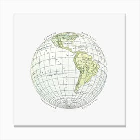 World Atlas From The Practical Teaching Of Geography 1 Canvas Print
