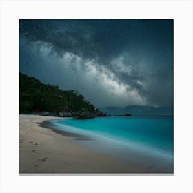 Milky Over The Beach Canvas Print