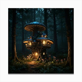 Fairy House In The Forest 7 Canvas Print