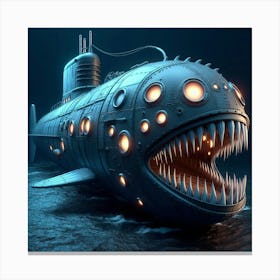 Submarine In The Sea Canvas Print