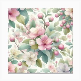 Floral Wallpaper Canvas Print