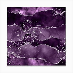 Purple Starry Agate Texture 02 1 Canvas Print