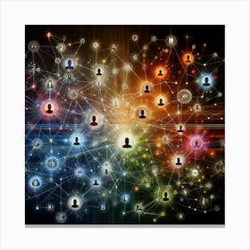 Social Network Canvas Print