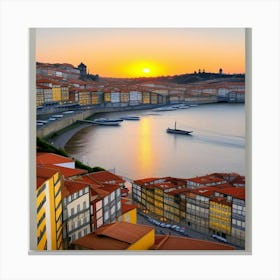 Porto Sunset Art Print Canvas Print