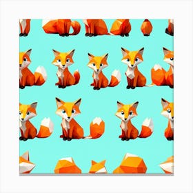 Fox pattern  Canvas Print