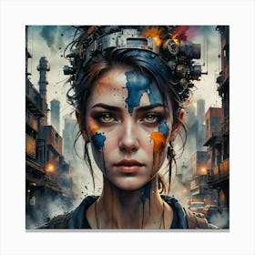 Futuristic Girl 11 Canvas Print