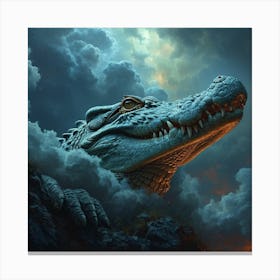 Alligator In The Sky Canvas Print