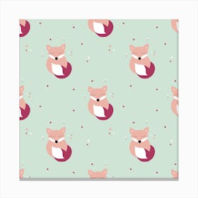Fox Pattern Canvas Print