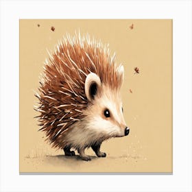 A Cute Minimalistic Simple Hedgehog Side Profile C Canvas Print
