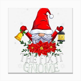 Funny Fix It Gnome Family Matching Christmas Pajama Canvas Print