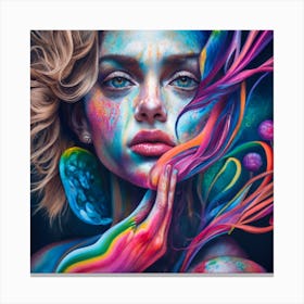 'Psychedelic Girl' Canvas Print