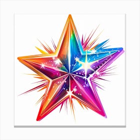 Colorful Star Canvas Print