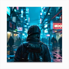 An Album Cover About A Regular Men Facing The Loneliness During The Pandemic The Scenario Is A Town Canvas Print