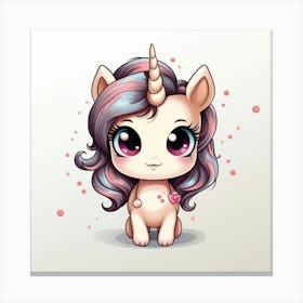 Cute Unicorn 703 Canvas Print