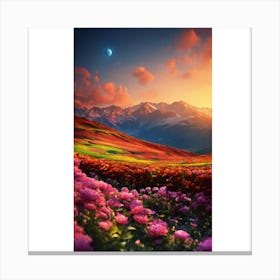 Sunset In The Mountains 11 Canvas Print