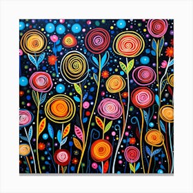 Colorful Flowers 9 Canvas Print