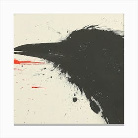 Crow Splash Head Canvas Print