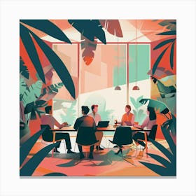 Meeting In The Office Canvas Print