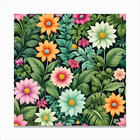 Floral Wallpaper 5 Canvas Print