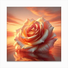 Rose At Sunset Canvas Print