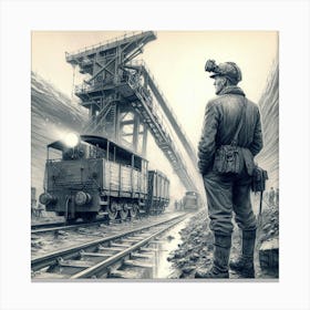 Pencil Miner 1 Canvas Print