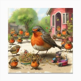 Robins Canvas Print