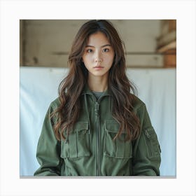 Army Green Jacket Canvas Print