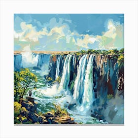 A Victoria Falls On The Zambia Zimbabwe Border E 1720100663 4 Canvas Print