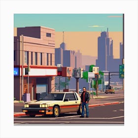 City Street Scene Canvas Print