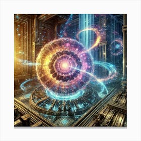 A Futuristic And Surreal Depiction Of The Anchorpo Canvas Print