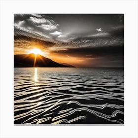 Sunset Over Water 16 Canvas Print