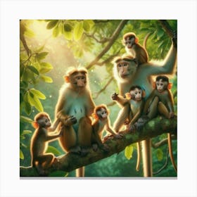 Family Of Monkeys Toile