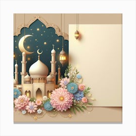 Islamic Muslim Holiday Background Canvas Print