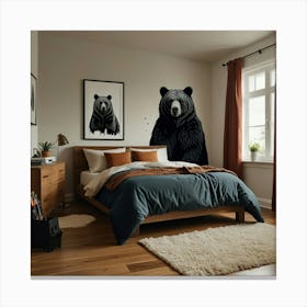 Leonardo Lightning Animals In My Room Bear Art 2 Canvas Print