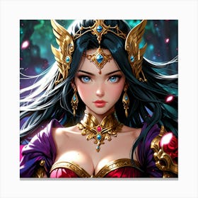 Default A Gracefully Fierce Anime Warrior Princess Her Intrica 2 (7) Canvas Print