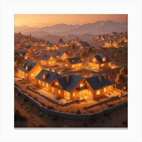 Pikaso Texttoimage 3d Model Realistic Houses Figure Octane Render Vol Canvas Print