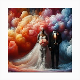 Wedding In The Clouds Canvas Print