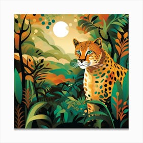 Leopard In The Jungle 3 Canvas Print