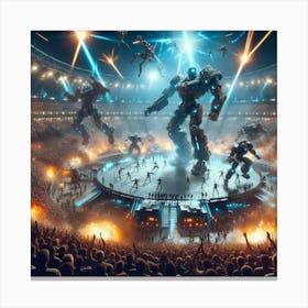 Robots In The Arena Canvas Print