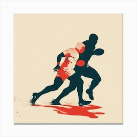 Rugby Players In Action 1 Canvas Print