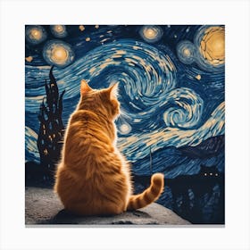 van goth GINGER CAT Canvas Print