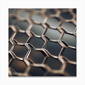 Close Up Of Metal Mesh Canvas Print