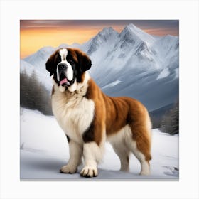 St Bernard Dog 26 Canvas Print