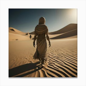 Mummy in Desert Canvas Print