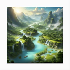 Chinese Landscape 3 Canvas Print