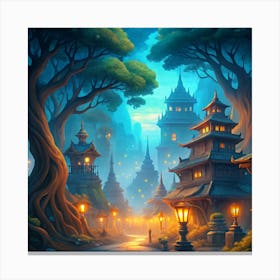 Asian Village Canvas Print