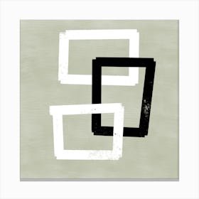 Black And White Squares Canvas Print