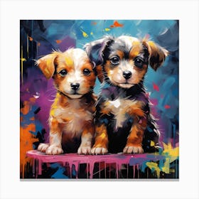 Two Puppies Canvas Print